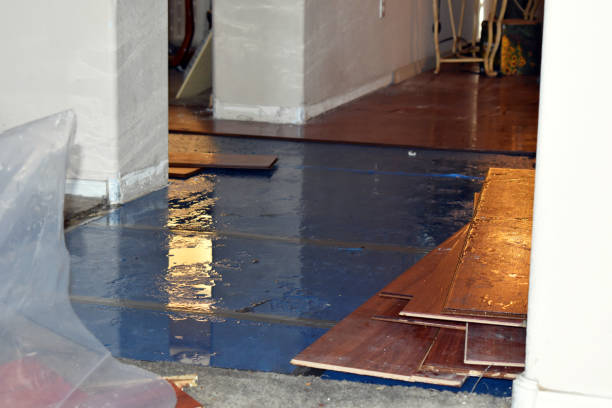 Professional Water Damage Restoration technician working in Hope, ME